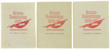 Konvolut von 3 Büchern zur Schweizer Grenz-Besetzung im 2. Weltkrieg