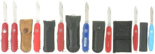 Konvolut von 7 Victorinox Taschenmesser