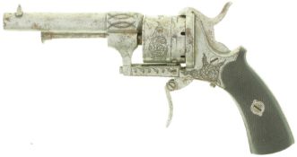 Stiftfeuer-Revolver, Lefaucheux, Open-Top, Kal. 7mmLef