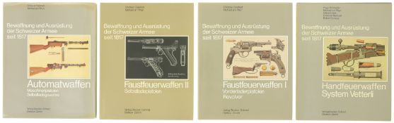 Konvolut von 4 Bänden, Bewaffnung und Ausrüstung der Schweizer Armee seit 1817