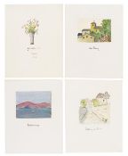 Hermann Hesse Gedichte. Typoskript mit 12 Aquarellen