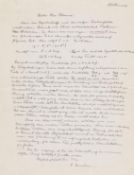Albert Einstein, Eigh. Brief. m. U. an E. G. Straus