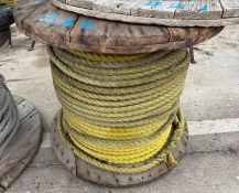 Yellow Twisted Polypropylene Rope on Reel