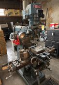 ENCO Knee Milling Machine with Vise, Power Feed & Tooling Rack - Machine Shop Mill