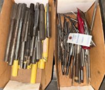 Assorted HSS Chucking Reamers, Hand Reamers & Machinist Tooling
