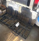 Lot of (2) Indexed Drill Bit Cases with Titanium-Coated Twist Bits