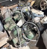 Pallet of Assorted 5 HP to 15 HP Industrial AC Motors and Gearmotors