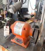 Central Machinery 37822 6 in. Bench Grinder - 1/2 HP - Dual-Wheel Shop Grinder