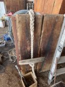 Chetco Zip Line Kit with Trolley, Cable, Stop Block, Rope and Wooden Seat