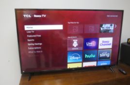 55" TCL television with remote control model 55S425. has a nice clear screen.