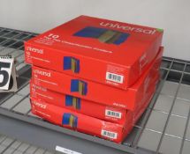 group of 4 boxes of 10 top tab classification folders