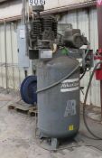 Atlas Copco model AR7.5v2381c2pp single ph. 7.5 hp air compressor with 80 gallon tank