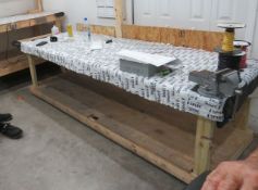 work bench 96" long x 32" deep x 29" high