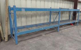 sections of pallet racking 102" long x 58" high x 32" (3) uprights (8) arms