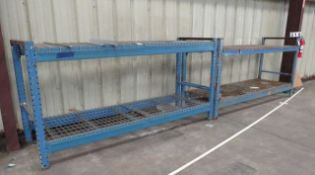 pallet racking 50" high x 101" long comes with 4 uprights (8<) arms