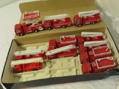 boxes of 12 die cast metal fire trucks