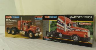 Monogram model kits of trucks (1) Kenworth (1) Mack