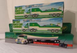 BP due cast tanker truck and 2 race car transporter
