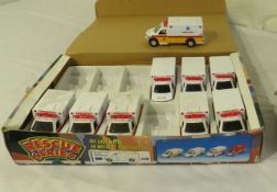 NOS boxes of 9 die cast ambulances