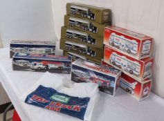 die cast models (5) Wawa tanker trucks, (3) Wilco vans with motorcycle, Wilco tractor trailer wit...