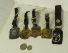 vintage watch fobs - Ingersol Rand, Cat Engines, Brockway trucks, Caterpillar, Plymouth
