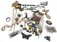 A selection late 19th century and later costume jewellery and novelties