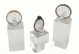 Three 9ct gold rings