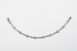 Gliederarmband Weißgold (585 14kt) mit Zirkonia