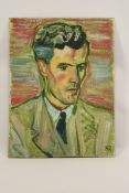 Rudolf Holzinger (1898-1949) Expressionistisches Männerporträt (um 1930), monogrammiert