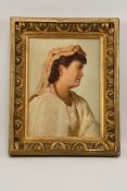 Anton Romako (1832–1889) Bildnis einer Frau (Römerin) im Profil, signiert