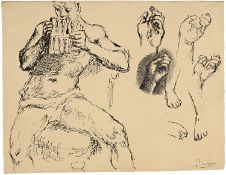 Pablo Picasso; Étude pour "Joueur de flûte de Pan"