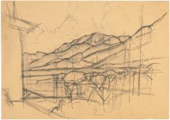 Alberto Giacometti; Le Lac de Sils depuis la maison des Giacometti à Maloja