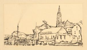 Paul Klee; Bern, der industrielle Teil der Matte, mit Blick auf das Münster