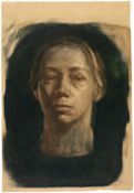 Käthe Kollwitz; Selbstbildnis, en face