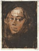 Käthe Kollwitz; Selbstbildnis nach links