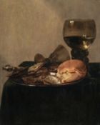 Abraham Susenier (zugeschrieben) – Stillleben mit Kelch, Brot und Austern
