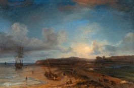 Théodore Gudin – Küstenlandschaft im Mondschein