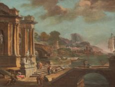 Luca Carlevaris – Capriccio mit Hafenansicht