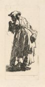 Rembrandt Harmensz. van Rijn – Old Beggar Woman with a Gourd