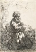 Rembrandt Harmensz. van Rijn – Saint Jerome Kneeling in Prayer, Looking Down