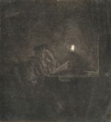 Rembrandt Harmensz. van Rijn – Student at a Table by Candlelight