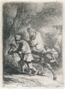 Rembrandt Harmensz. van Rijn – The Flight into Egypt: Small Plate