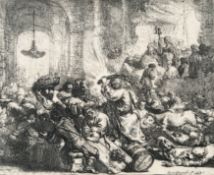 Rembrandt Harmensz. van Rijn – Christ Driving the Money Changers from the Temple