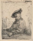 Rembrandt Harmensz. van Rijn – Man in an Arbour