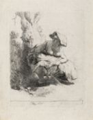 Rembrandt Harmensz. van Rijn – A Woman Making Water