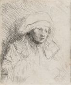Rembrandt Harmensz. van Rijn – Sick Woman with a Large White Headdress (Saskia)