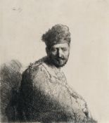 Rembrandt Harmensz. van Rijn – Bearded Man, in a furred Oriental Cap and Robe: The Artist's Father?