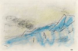 Lyonel Feininger – Ohne Titel (Blaue Dünen mit Figuren)