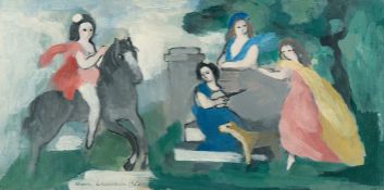Marie Laurencin – Jeunes filles et cavalière dans un parc