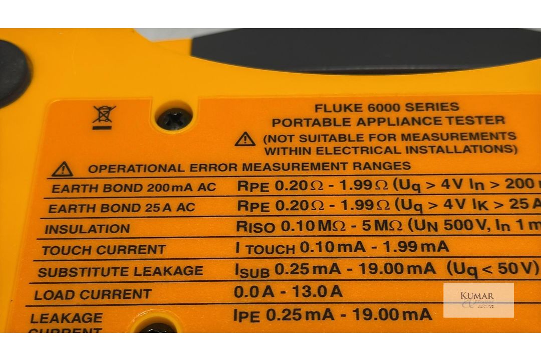 Fluke 6500 Appliance Tester/ PAT Tester with Fluke USB Multi Card Reader/Writer & Original Fluke ... - Image 11 of 15